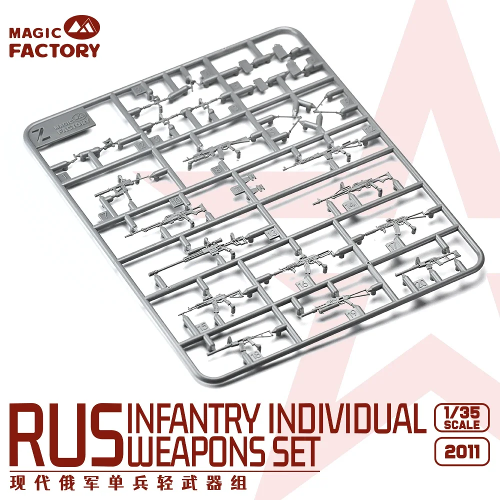 Magic Factory Plastic Assembling Model Kit MF-2011 1/35 Modern Russian Army Individual Small Arms Set