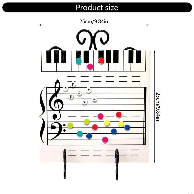 D5BB Music Staff Whiteboard for Lessons and Classroom Teaching with Colorful Magnets