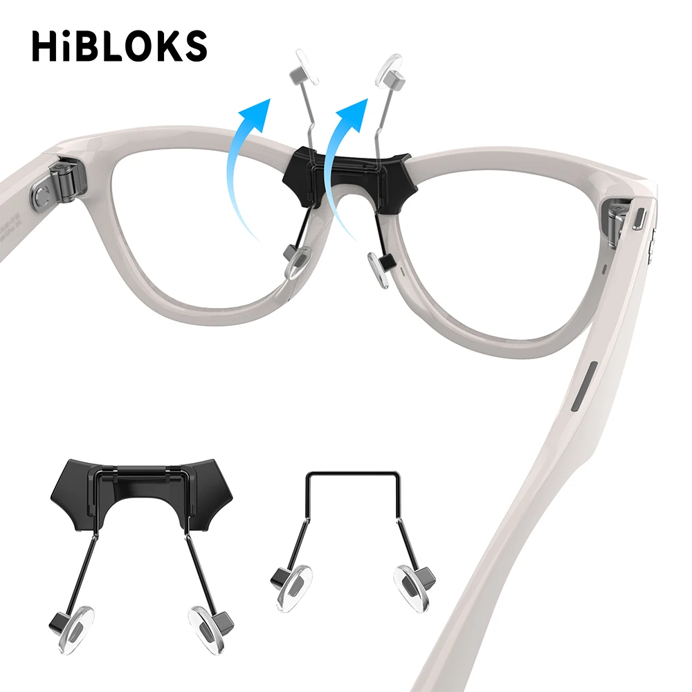 

HIBloks Eyeglass Nose Pads For Ray-Ban Meta Skyler RW4010/RW4014 Smart Glasses Accessories Soft Silicone Anti Slip Clip