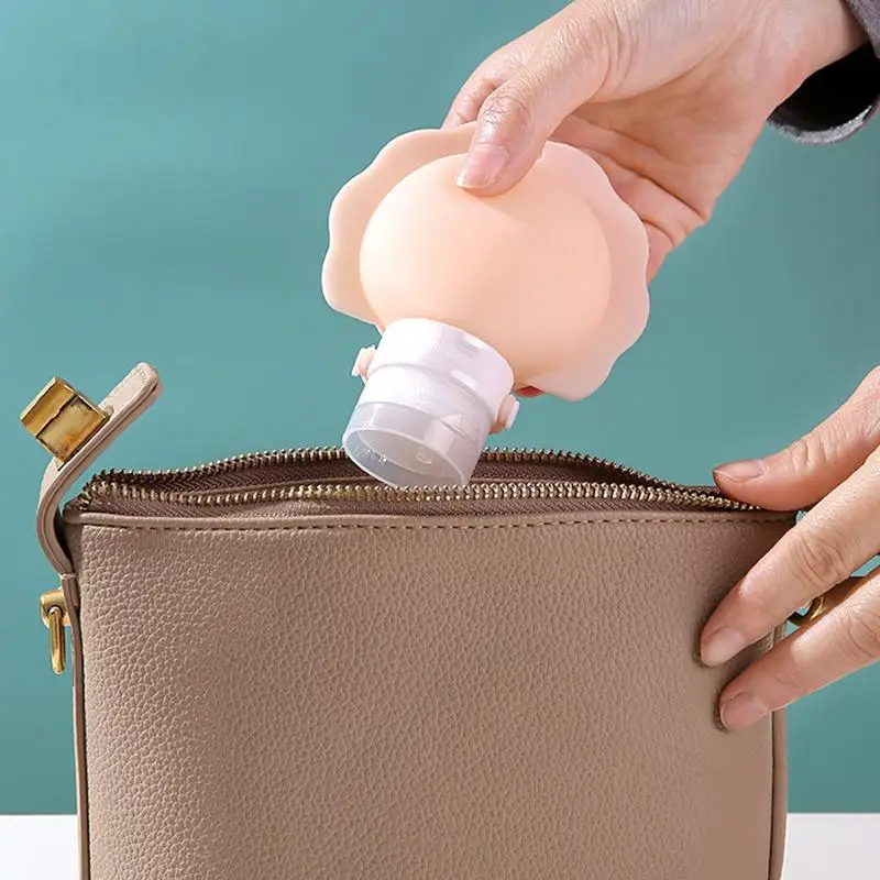 Travel Size Containers Safe Wide Mouth Silicone Containers 3pcs Leak-Proof Cosmetic Container Kits Travel Bottles