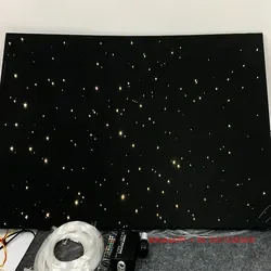 الألياف البصرية السماء المرصعة بالنجوم ضوء لوحات أضواء السقف نجمة وميض RGBW ضوء النجوم اطلاق النار ستار التحكم عن بعد لسينما الزفاف #4