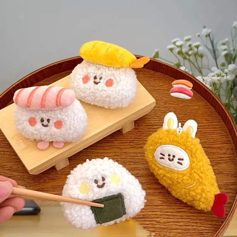 

Charming Plush Sushi Keyring Unique Food Replica Bag Decoration Hanging Accessory Novelty Gift
