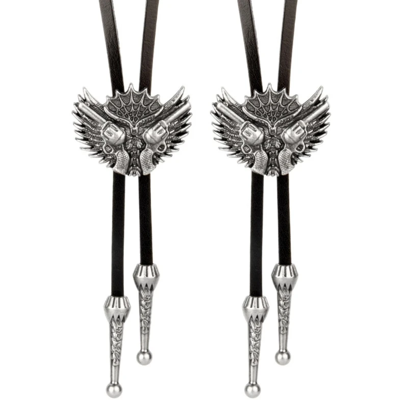 

Elegant Bolo Tie with Engraved Wing Pendant Cowboy Carving Necktie Western Necklace Cool Bola Tie Western Cowboy Costume