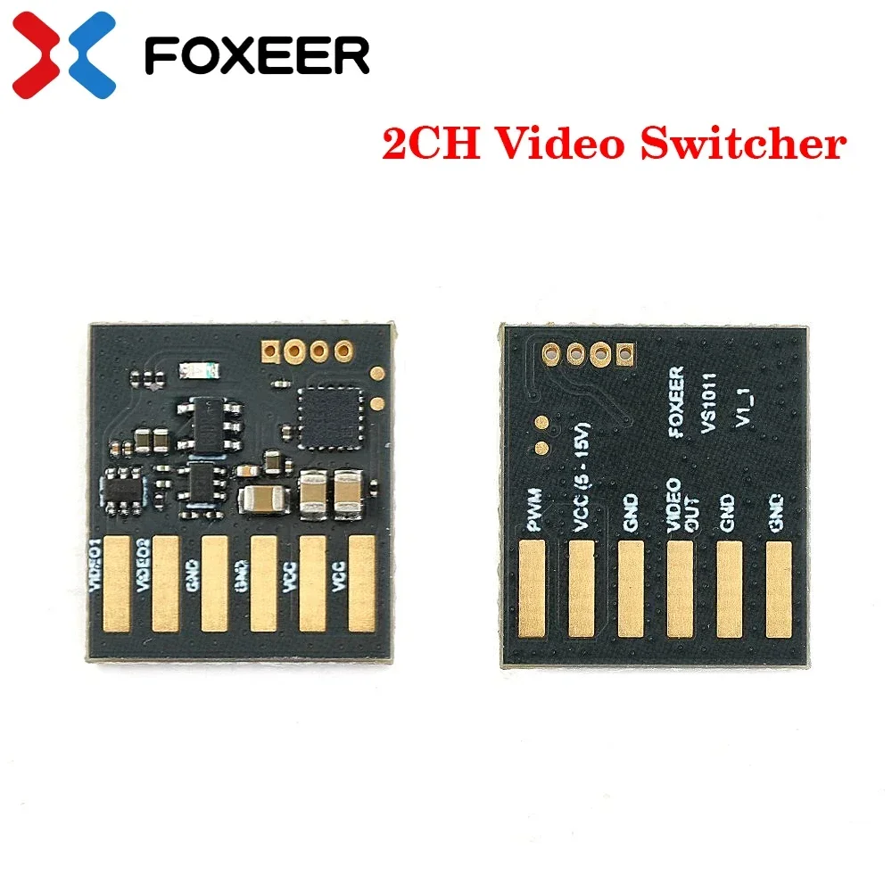 FOXEER 2CH Video Switcher น้ําหนักเบาขนาดเล็กสําหรับ RC FPV Drone