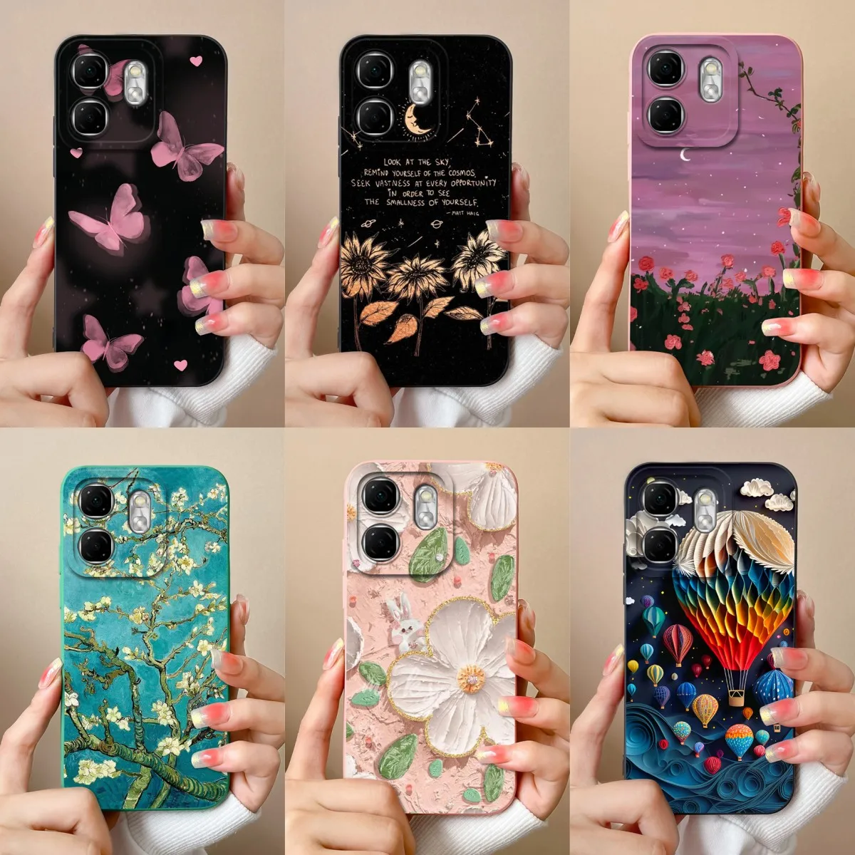 Cases For Infinix Smart 9 Pretty Oil Painting Flowers Silicone Soft Protective Cover For InfinixSmart 9 Ultrathin Fundas Bumper