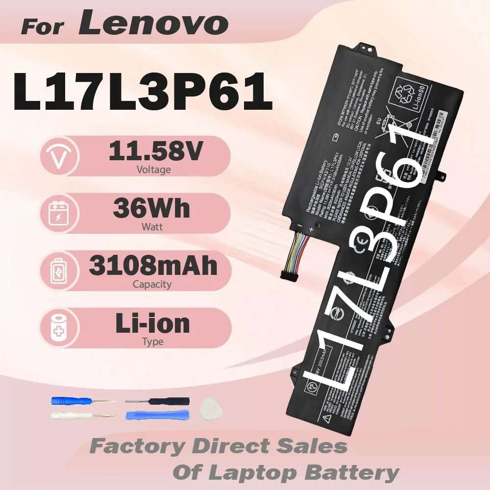 L17L3P61 L17C3P61 Notebook Battery For Lenovo IdeaPad 320S-13IKB, Yoga 720-12IKB 330-11IGM, For XiaoXin 70 7000-13 Series L17M3P