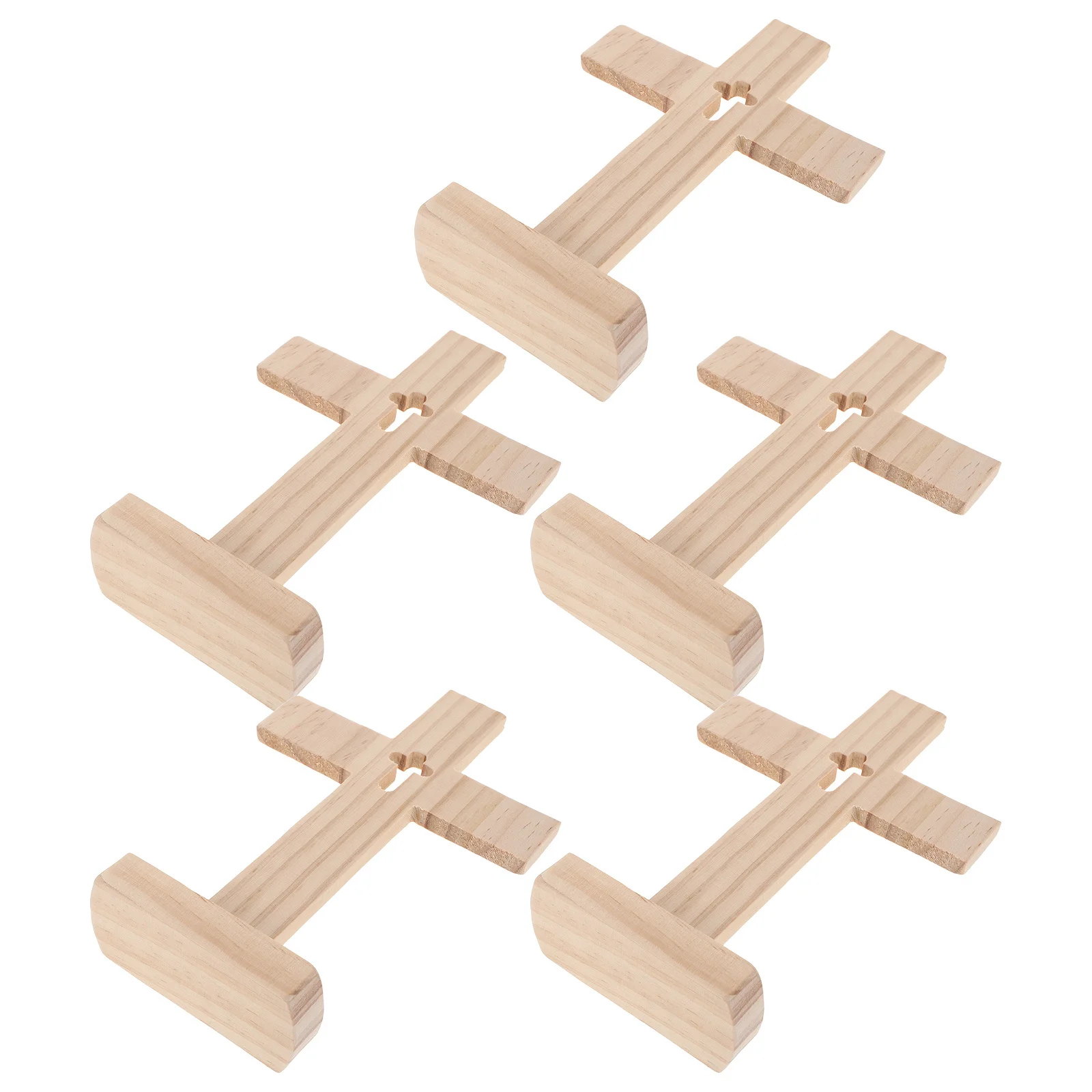 

5Pcs Wooden Christian Table Crosses Handcrafted Religious Altar Crosses for Home Church Prayer Wooden Standing Cross Jesus