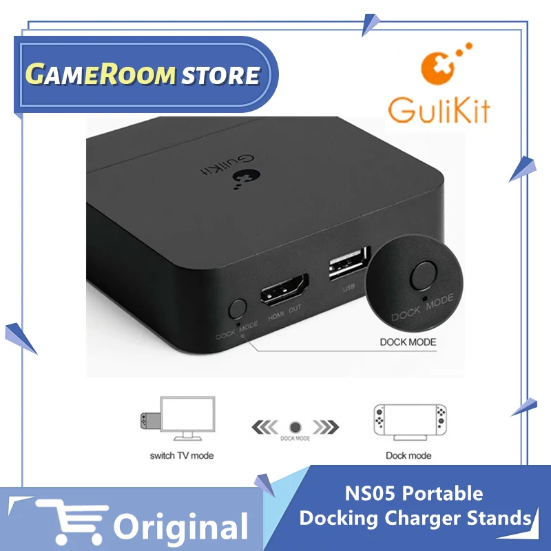 

Gulikit NS05 Portable Docking Charger Stands For SWITCH Docking Station USB-C PD Charging Stand Adapter USB 3.0 Dock Stand