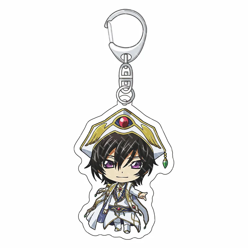 55MM Anime CODE GEASS Lelouch of the Rebellion Figur ZERO C.C. Suzaku Kururugi Kallen Stadtfeld Acryl-Schlüsselanhänger Niedliche Geschenke – Detail 5