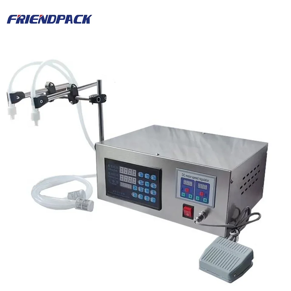 

GFK280-2Nozzles New Design 2 Nozzles Diaphragm pump Digital Control Liquid Filling Machine