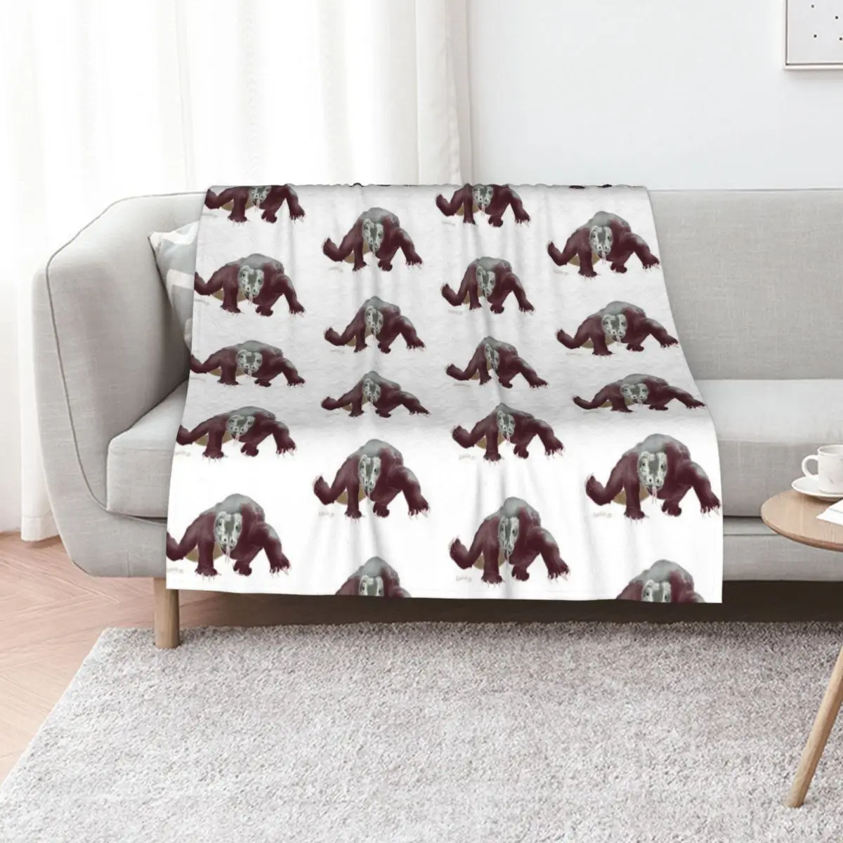 Komodo Dragon Throw Blanket Cute Plaid Flannels Decorative Sofas warm for winter Soft Plaid Thins Blankets