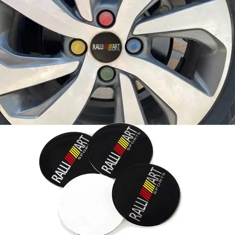 56mm Car Wheel Hub Caps Rim Center Sticker Emblem for Mitsubishi Ralliart Delica Pajero Galant Eclipse ASX Montero L200 EVO