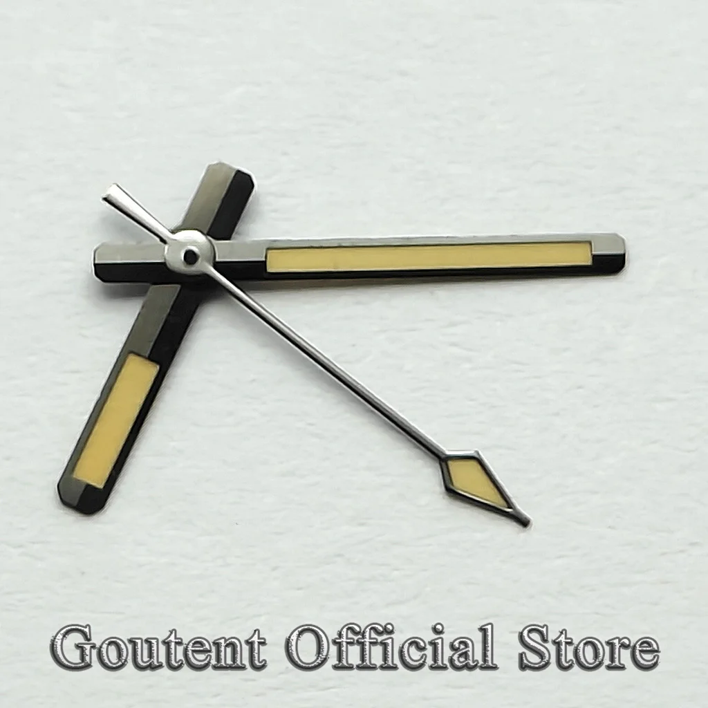 Goutent New Black Watch Hands Set Green Luminous Fit NH35 NH36 Automatic Movement Watch Mod Replacement Repair Accessories