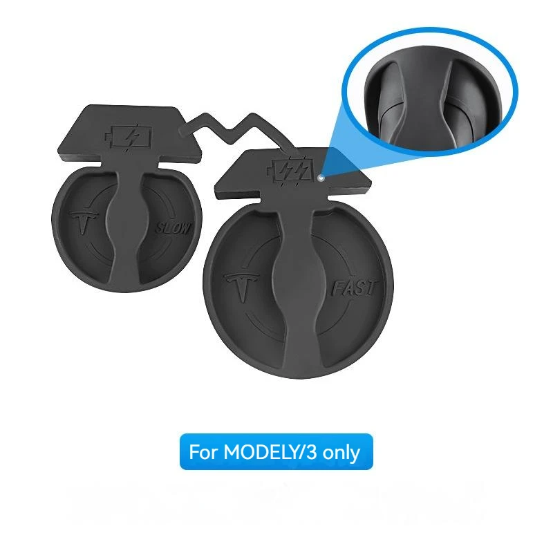 For Tesla Model 3 2017 - 2020 Model Y Silicone Car Charging Port Waterproof Cover Charger Hole Protector Dust Cover Cap CCS EU