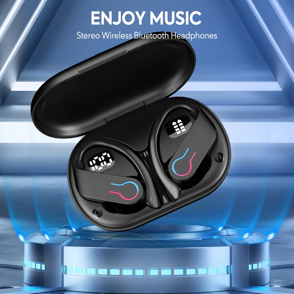 Mpow Q63 Bluetooth 5.3 Earphones Sports Headset Wireless In-Ear 200H Standby Time IPX7 Waterproof HiFi Stereo Gaming Earbuds