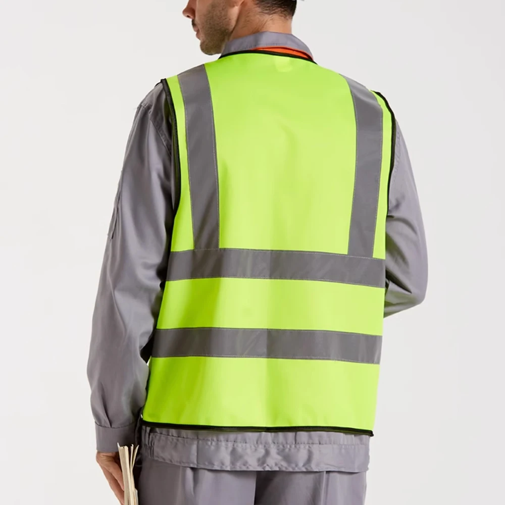 Hi Vis Workwear Reflective Safety Vest High Visibility Work Clothes for Men Women Construction Builders Clothing Custom Logo