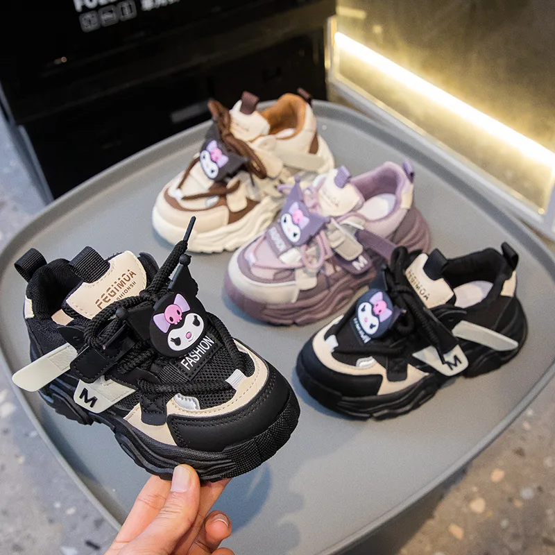 

Горячая девушка Kuromi, модные белые кроссовки с героями мультфильмов, осенние студенческие износостойкие нескользящие детские повседневные туфли в стиле аниме, новый стиль