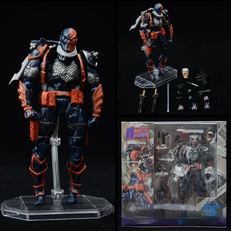 16cm Amazing Revoltech Yamaguchi Series Deathstroke Figure No.11 The Dark Knight Bruce Wayne Action Figure Collection Model Toys