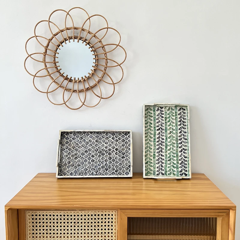 

Роскошный поднос с золотой ракушкой, органайзер для ювелирных изделий во французском стиле, элегантная прямоугольная чайная тарелка, сервер для гостиной, домашний декор