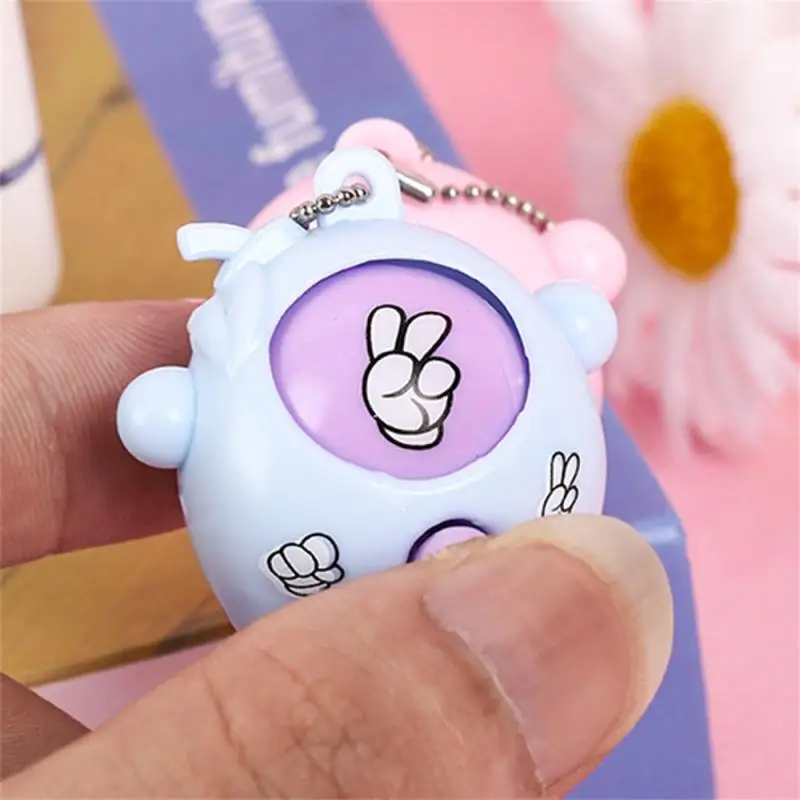 1~5PCS Mini Finger Puzzle Mini Family Guess Toy Game Props Stone Paper Scissors Round Egg Key Chain Mini Egg Pendant Toy