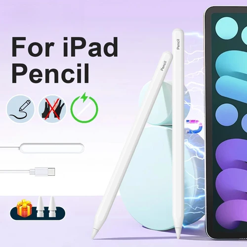 Imagen 2 del producto Lápiz Óptico con Carga Magnética y Rechazo de Palma para Apple Pencil 2, para iPad Air 7 5 4 Pro 11 10.9 Mini 6, Accesorios para iPad Pencil