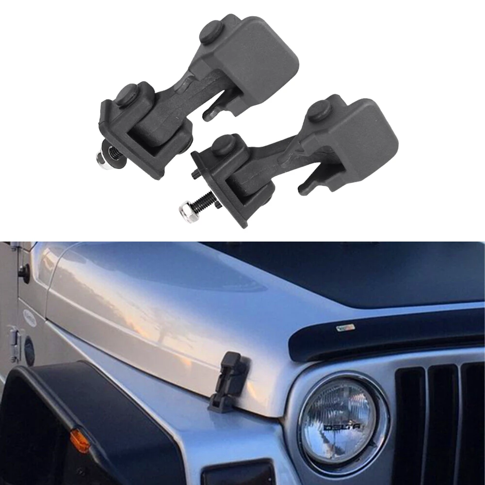 Hood Latch Hood Lock Catch Kit For Jeep Wrangler TJ 1997 1998 1999 2000 2001 2002 2003 2004 2005 2006 55176636AD 68038118AA