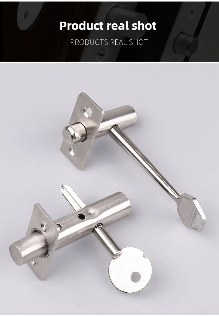 1 Set Eisenrohr-Brunnenschloss-Hardware, Rohr-Brunnenschloss für feuerfeste Türen, Notausgangsschloss, Edelstahl, verdeckte Tür – Detail 13