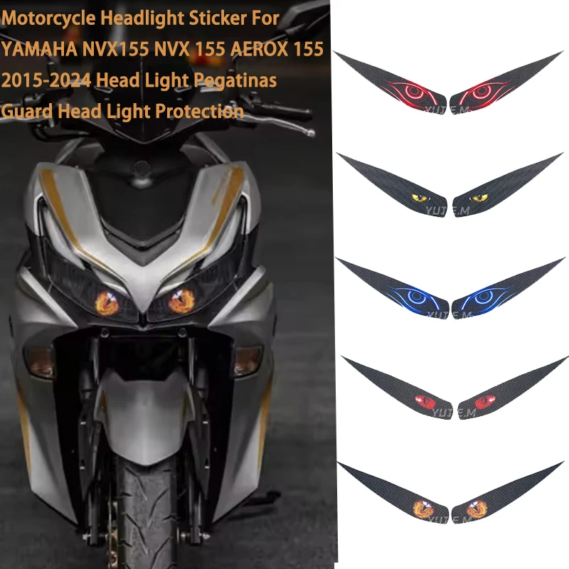 Motorcycle Headlight Sticker Fit For  NVX155 NVX 155 AEROX 155 2015-2024 Head Light Pegatinas Guard Head Light Protection