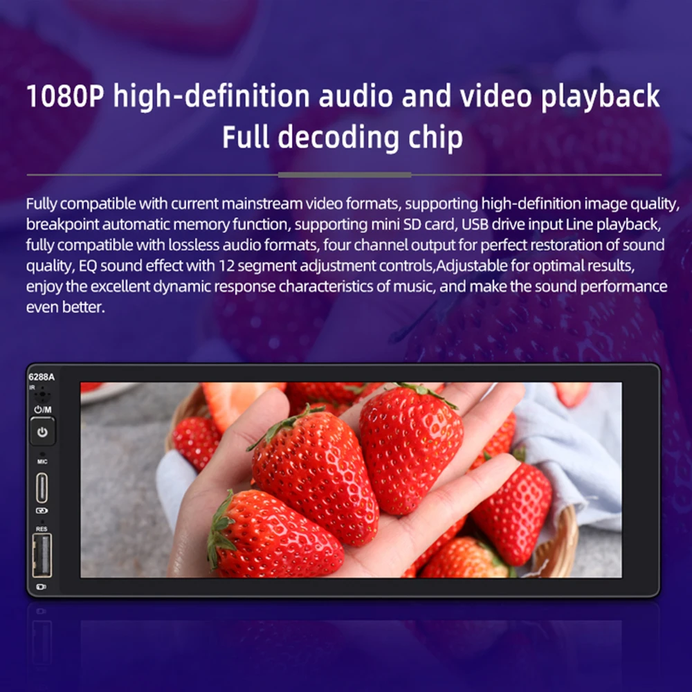 Android System Car Multimedia Player 2+32G Overvoltage Short Circuit Protection Car Radio