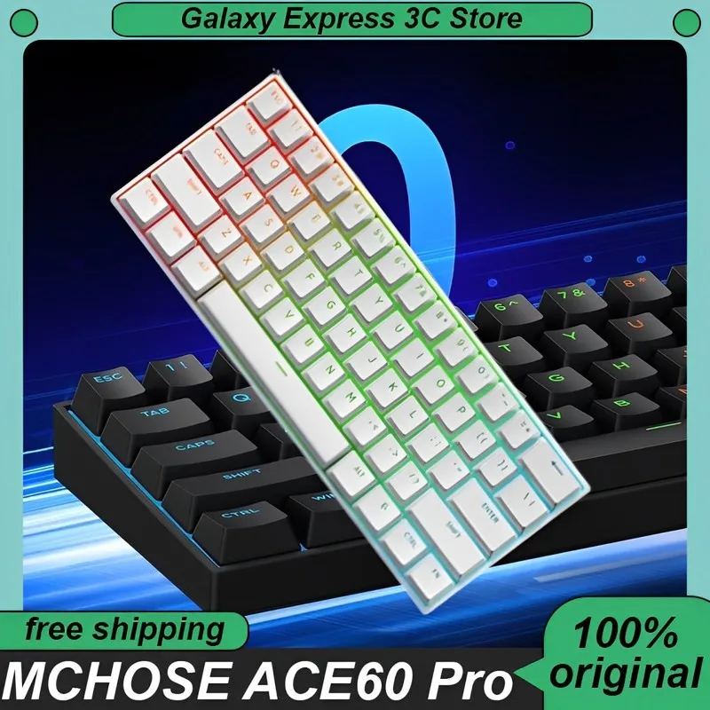 MCHOSE ACE60 Pro Mechanical Keyboard Magnetic Switch Hot Swap RGB E-sports FPS Customized Gaming Keyboard Pc Gamer Accessories