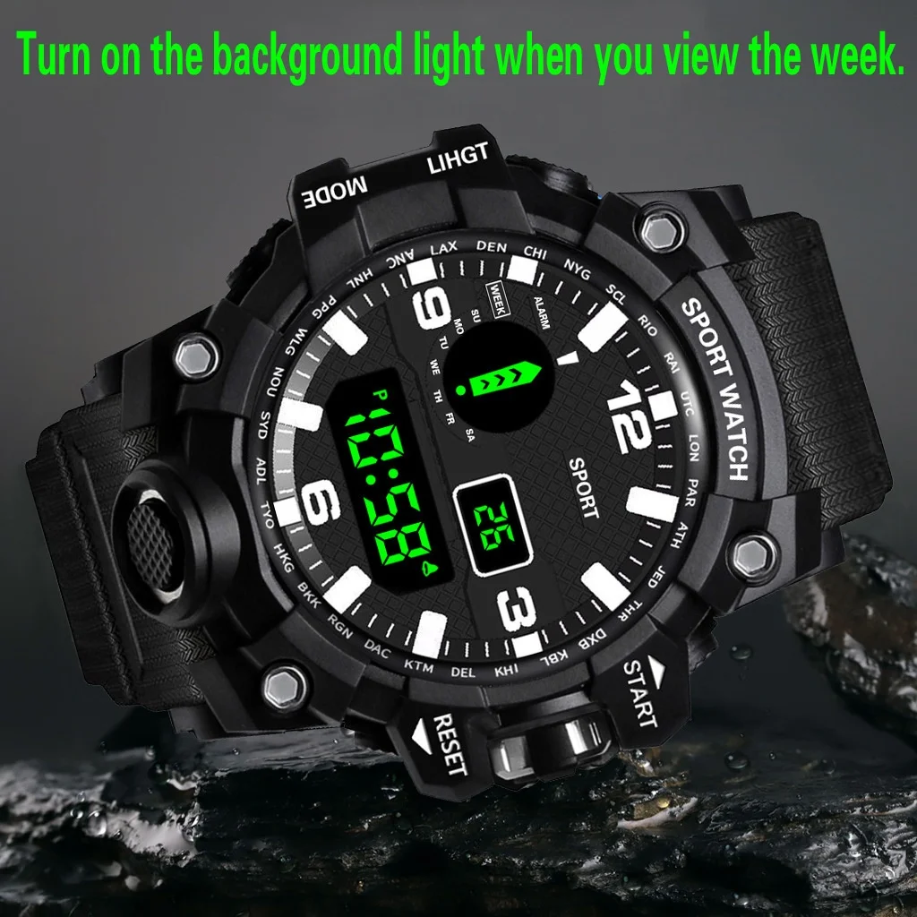 

Multifunctional outdoor men's casual electronic watch men and women students fashion running sports watch