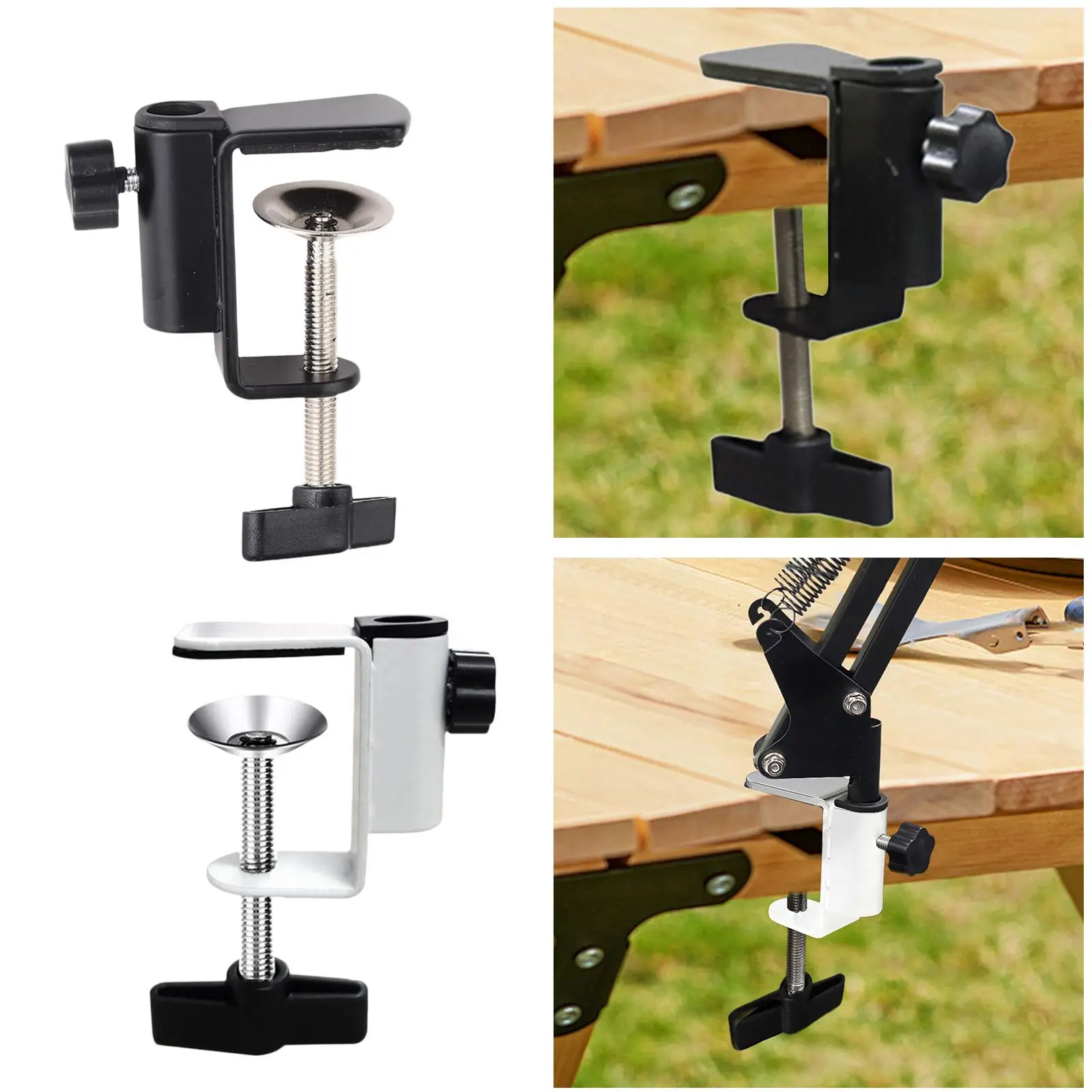 Desk Table Mount Clamp Anti Scratch Arm Stand Holder for Microphone Cameras