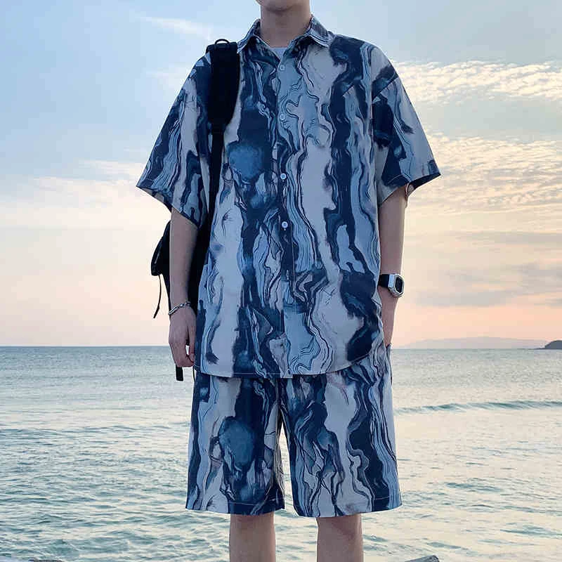 2025 Summer 3D Print Shirt For Men Tropical Batik Pattern Short Sleeve Hawaiian Shirts Casual Fashion Resort Beach Tops Blouse