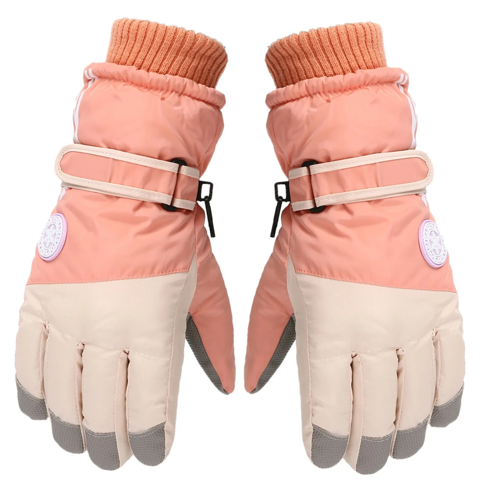 15-18Years Winter Children Ski Gloves Kids Boys Girls Snow Skating Snowboarding Windproof Warm Ski Gloves Outdoor Sports Gloves