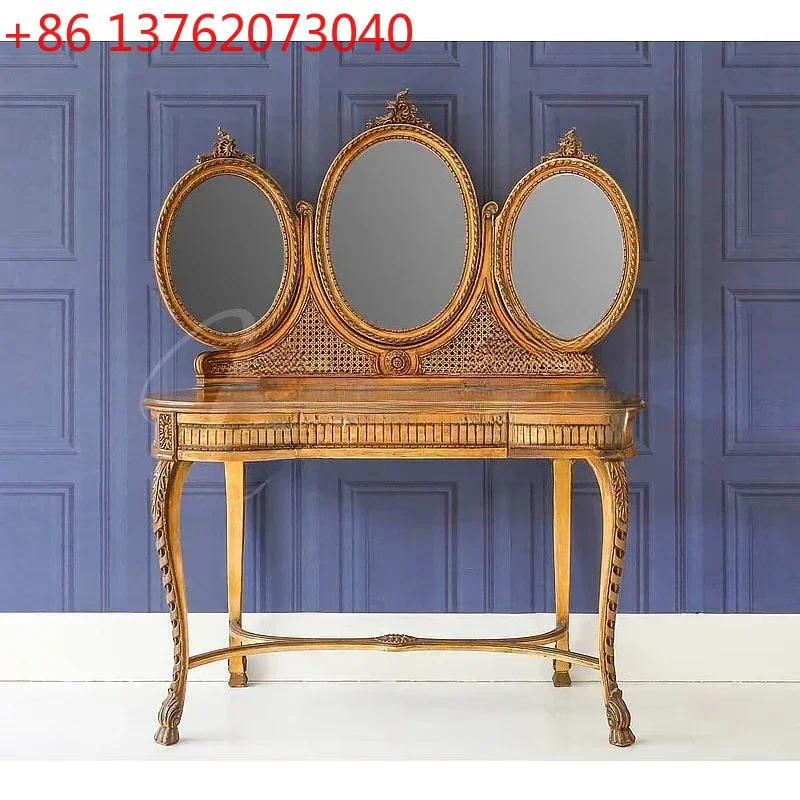 

Туалетный столик принцессы из ротанга в американском стиле TTT с зеркалом