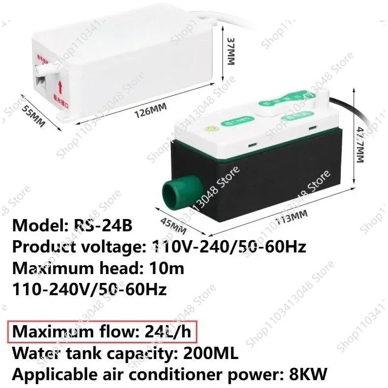 24L/H 40L/H Split Air Conditioner Drainage Pump Central Duct Machine Condensate Water Lift Pump Fully Automatic Home
