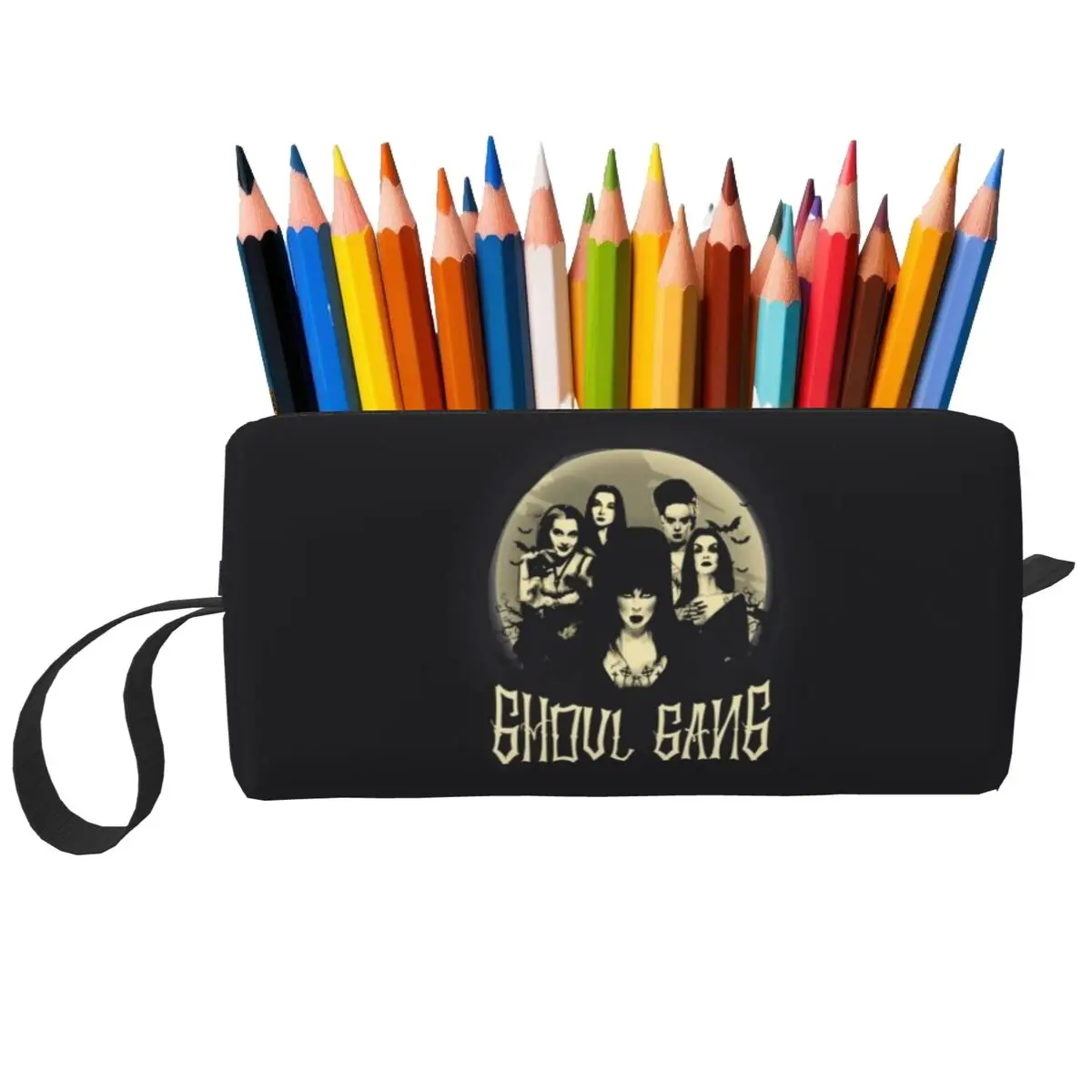Elviras Mistress Of The Dark Movie Pencil Case for Studen Pen Box Pencil Bag Stationery Supplies Women Organizer Pouch