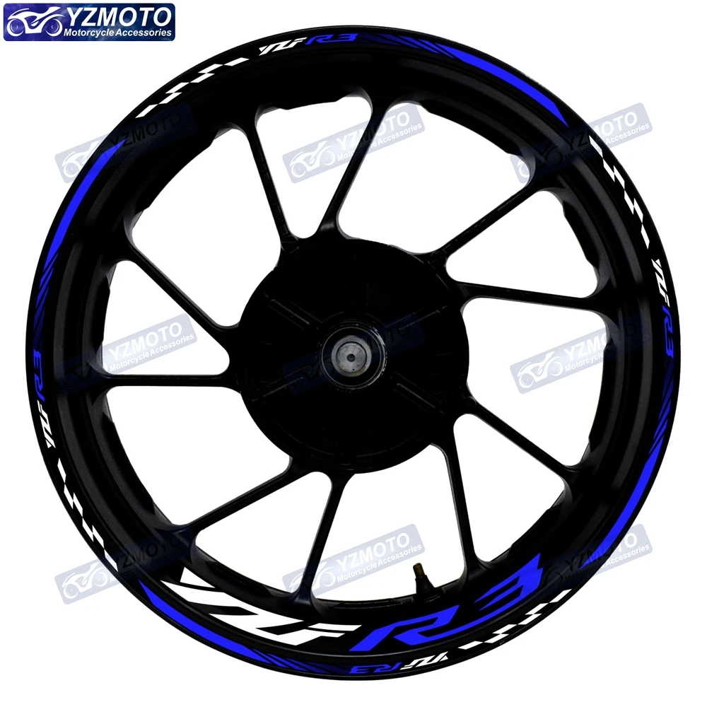 

For Yamaha YZF R3 motorcycle accessories 17 inch front and rear rims decals waterproof reflective wheel hub decorate stickers