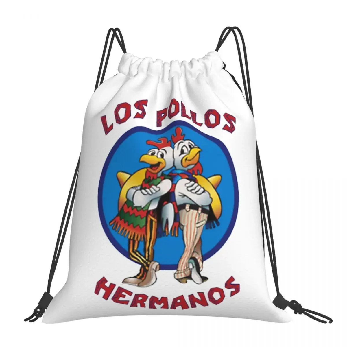 Los Pollos Hermanos Backpacks Multi-function Drawstring Bags Drawstring Bundle Pocket Shoes Bag BookBag For Man Woman Students