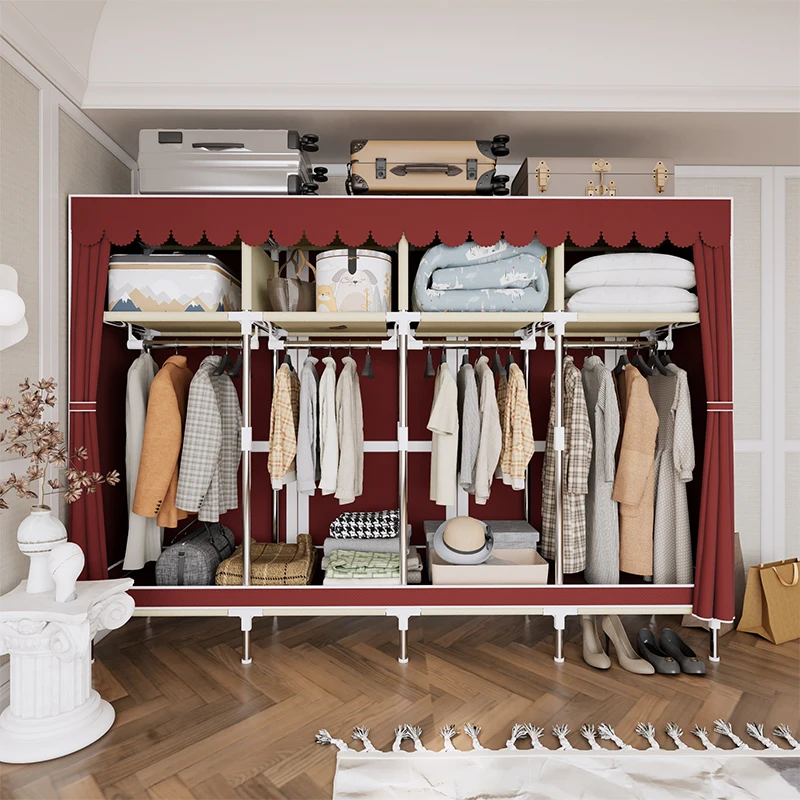 Heavy Duty  Wardrobe Portable Closet Organizer Metal framework Hanging Stronger Load-Bearing 78.7" Lx 17.7" Wx 66.9 H ﻿