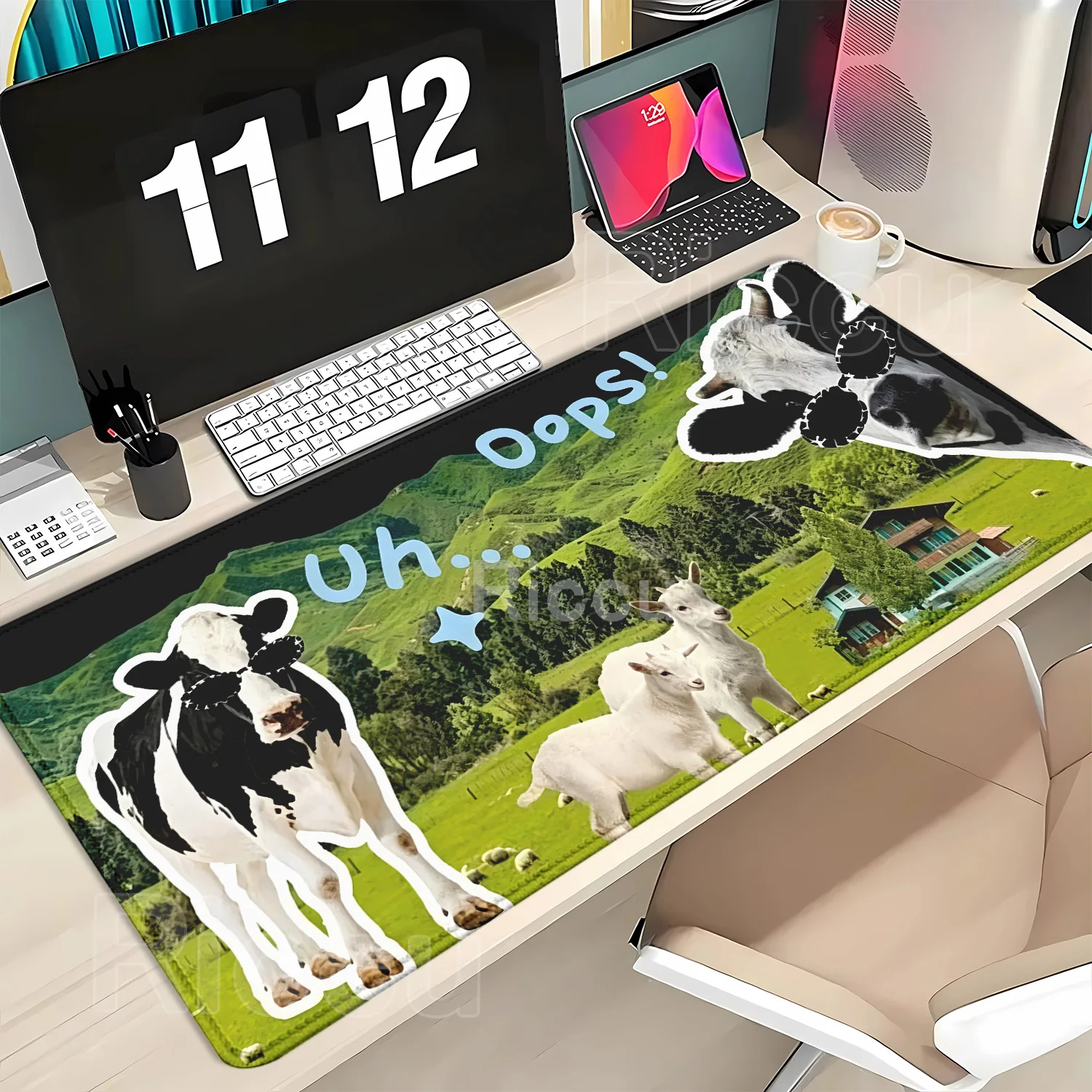 แผ่นรองเมาส์ลายวัวและแกะ ทนทาน - Cow Mat Rubber บทวิจารณ์และราคา