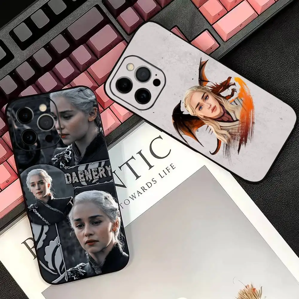

Game of Dragon Mother Thrones Phone Case For iPhone 17, 16,15,14,13,12,11 Plus,Pro Max, Others Soft Black Cover