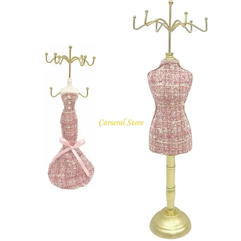 

M4YF Elegant Flannel And Metal Jewelry Display Stand For Earrings Rings Amulets Organizers