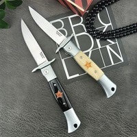 Russian Finka NKVD Folding Knife X12M Blade Aerospace Aluminum Inlay Resin Handle Outdoor Camping Hunting Cutting EDC Tools