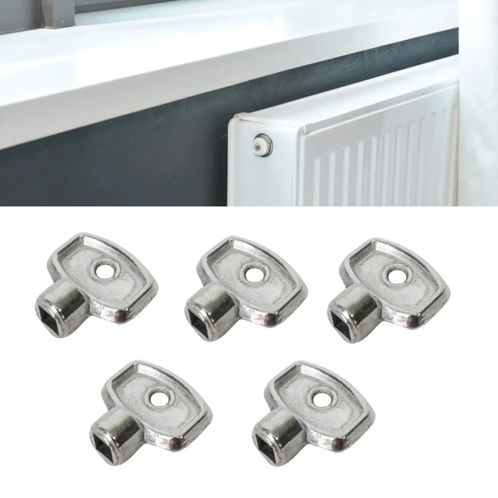 5pcs Radiator Valve Key For Water Tap Plumbing Wrench For Air Vent Central Heating Tool For Bleeding And Maintenance