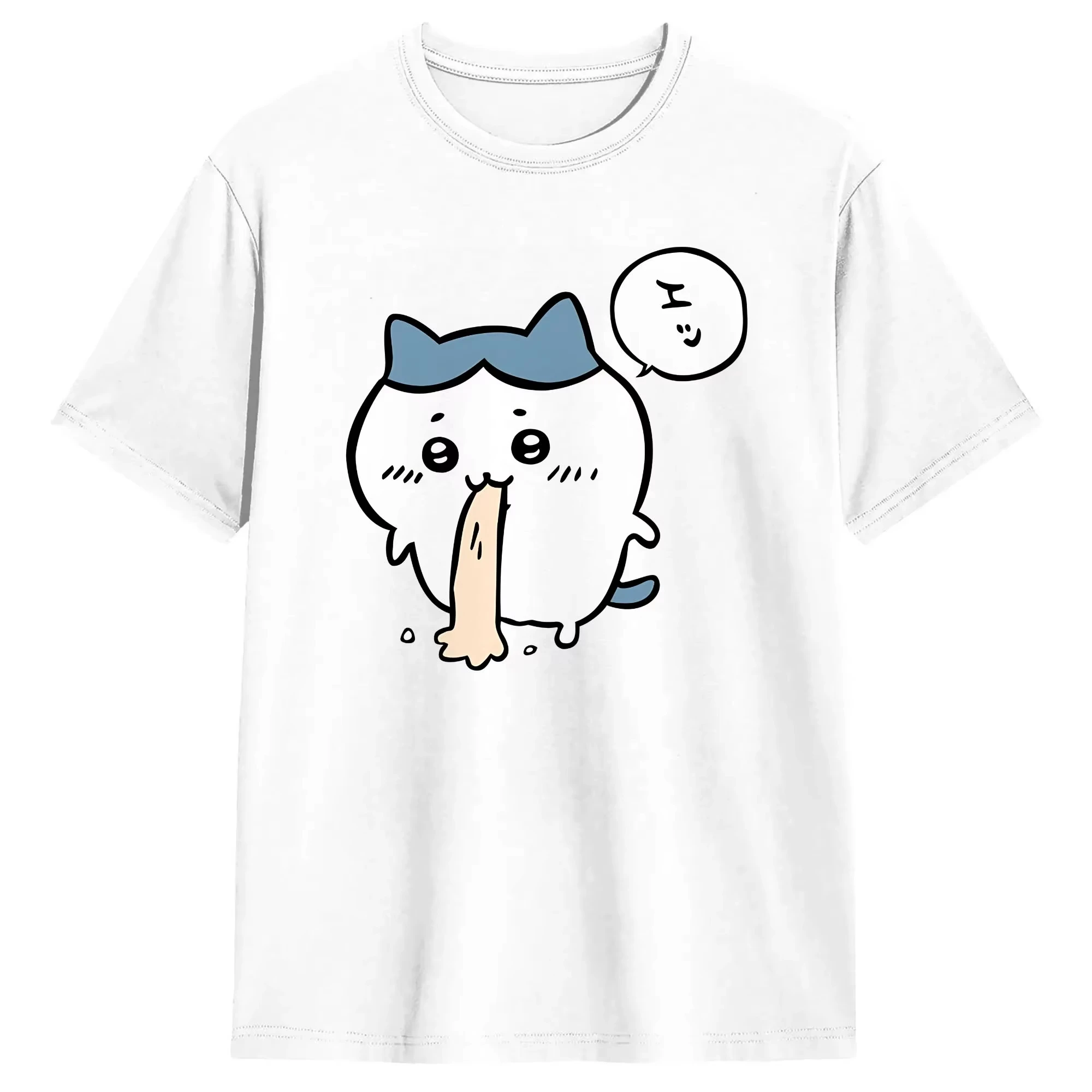Chiikawa Cute Kawaii Anime Starry Tee Men's Women's Black Retro Cool Graphic Art Print Oversized Short Sleeve Streetwear Top