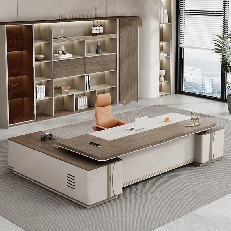 

Luxury Minimalist Office Desk Reception Designer European Modern Computer Desks Executive Unique Mesa Escritorio Home Furniture