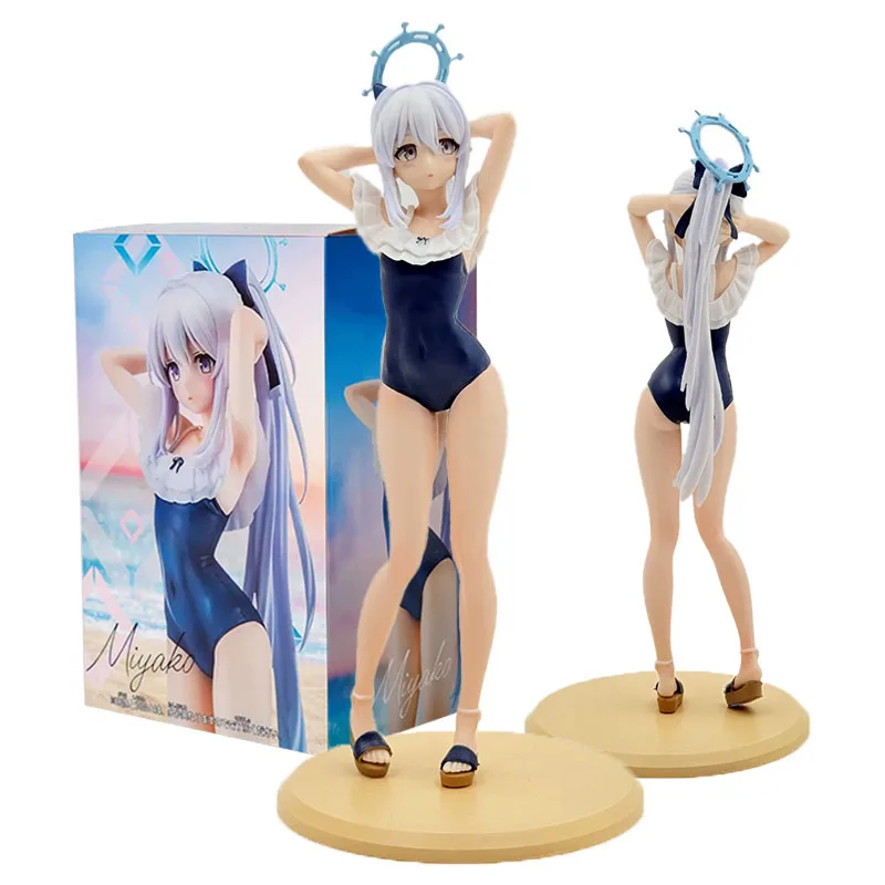 

22CM Anime Blue Archive Action Figures Azur Lane Sunaookami Shiroko Sexy Swimwear PVC Action Figure Model Decoration Toys Gifts