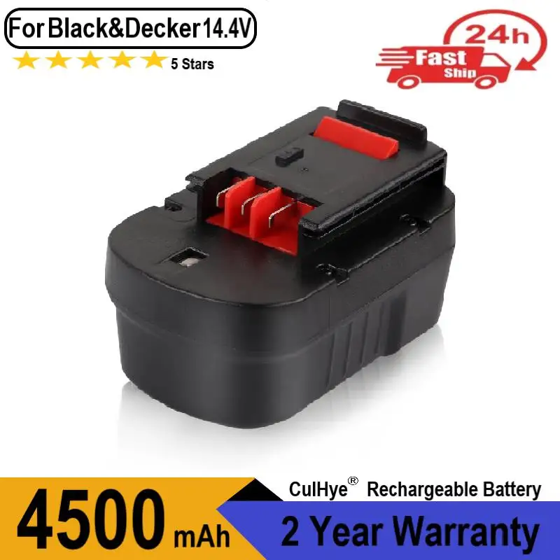 To 14.4V HPB14 Battery for Black and Decker, 4.5Ah Ni-Mh Replacement Batteries for Firestorm FSB14 FS140BX 499936-34