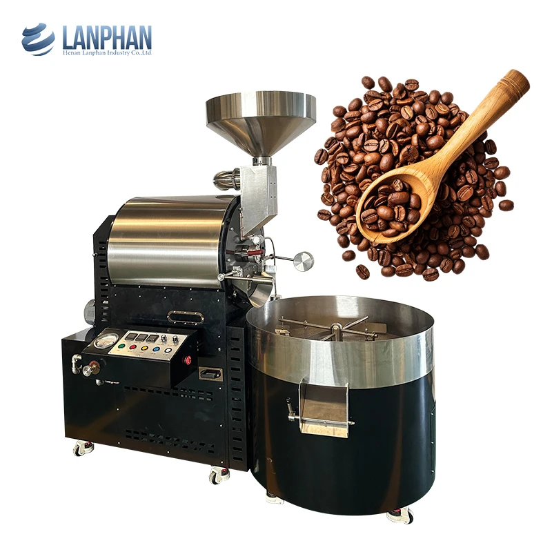 Professional High-end Commercial Electric 15KG Stainless Steel Automatic Coffee Bean Roaster Machine Household Car